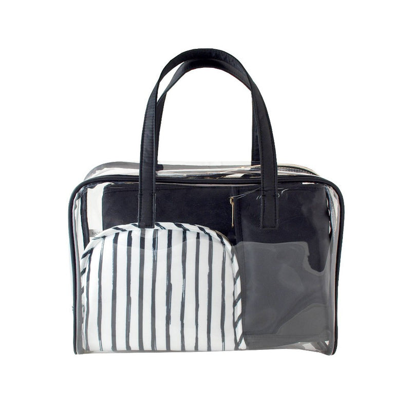 Sonia Kashuk Makeup Organizer Bag Set - Black/Stripe