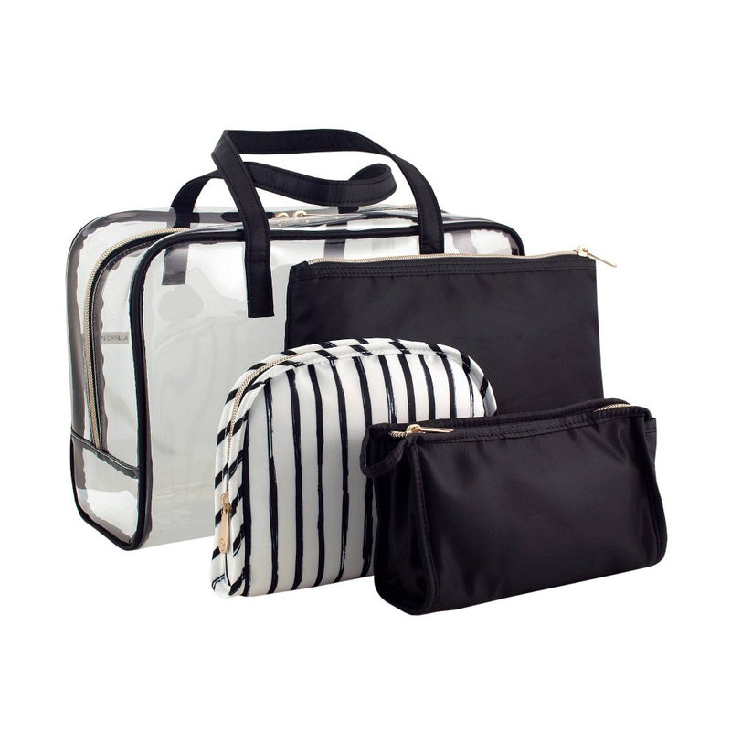 Sonia Kashuk Makeup Organizer Bag Set - Black/Stripe