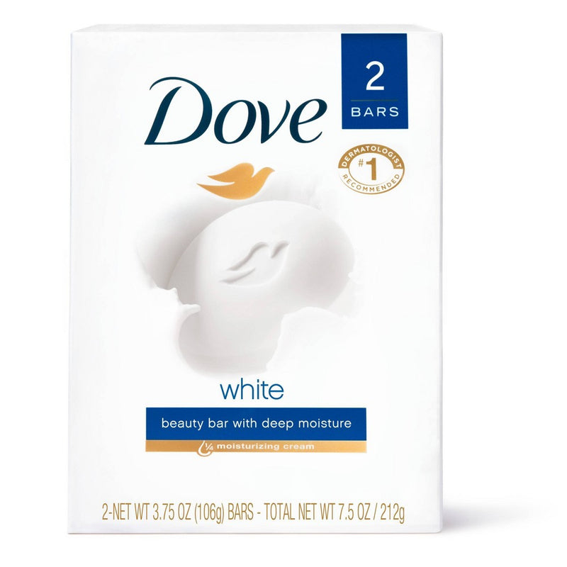 Dove White Moisturizing Beauty Bar Soap - 2pk - 3.75oz each