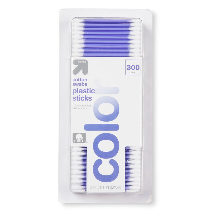 Cotton Swabs Colored Stick - 300ct - up & up