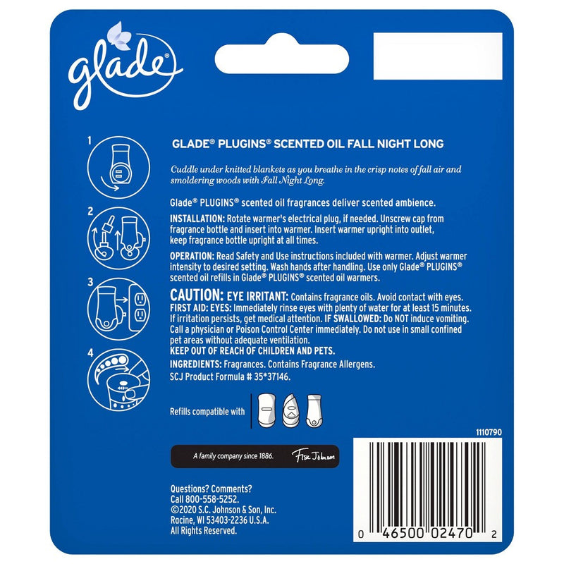 Glade PlugIns Fall Night Long - 1.34oz/2ct