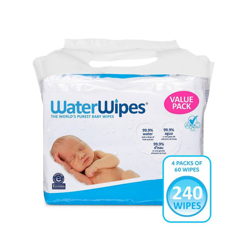 WaterWipes Unscented Baby Wipes Value Box - 4pk/240ct Total