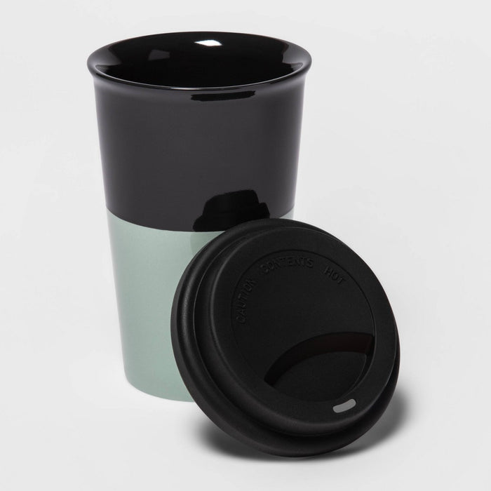 11oz Black Travel Mug with Lid - Room Essentials