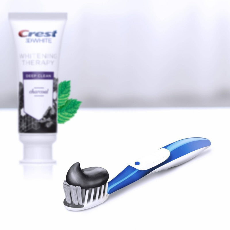 Crest 3D White Whitening Therapy Charcoal Deep Clean Fluoride Toothpaste Invigorating Mint - 4.1oz