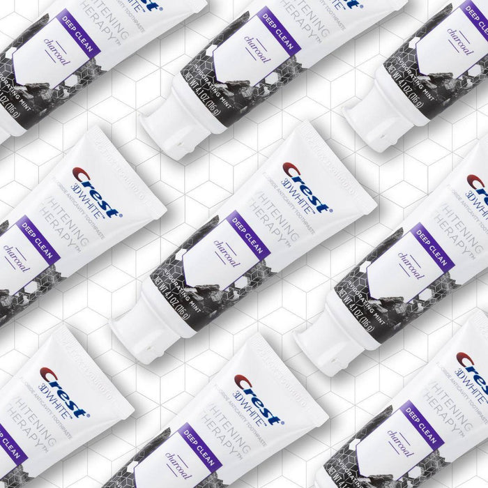 Crest 3D White Whitening Therapy Charcoal Deep Clean Fluoride Toothpaste Invigorating Mint - 4.1oz