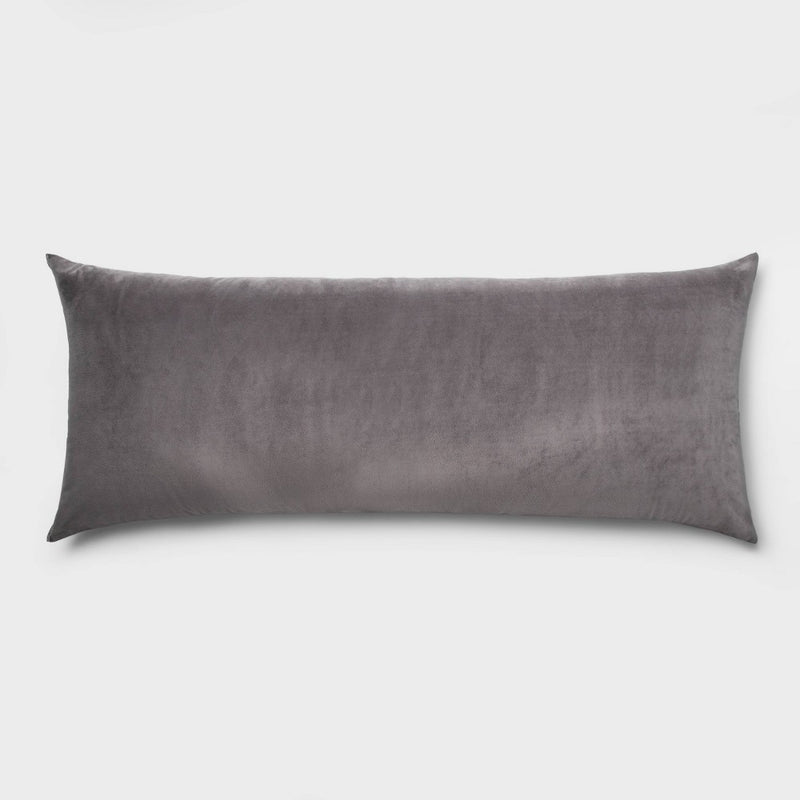 Microplush Body Pillow Light Gray - Room Essentials (LOCAL PICKUP ONLY)