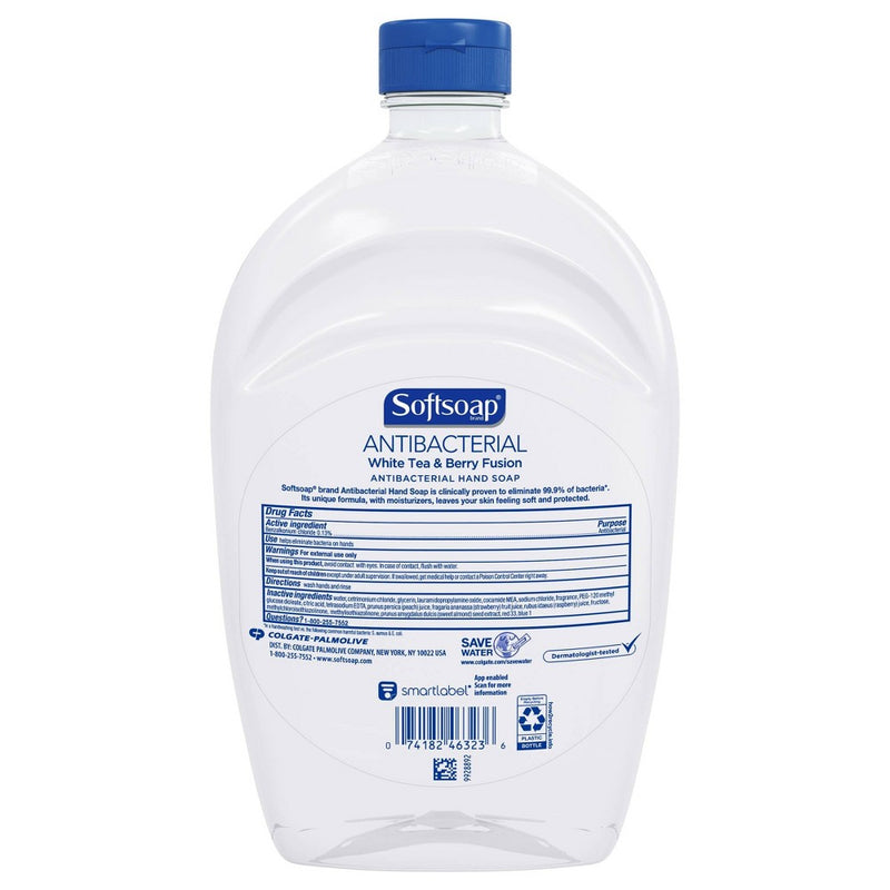 Softsoap Antibacterial Liquid Hand Soap Refill - White Tea & Berry - 50 fl oz