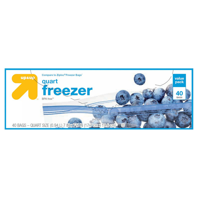 Quart Freezer Bags 40ct - up & up