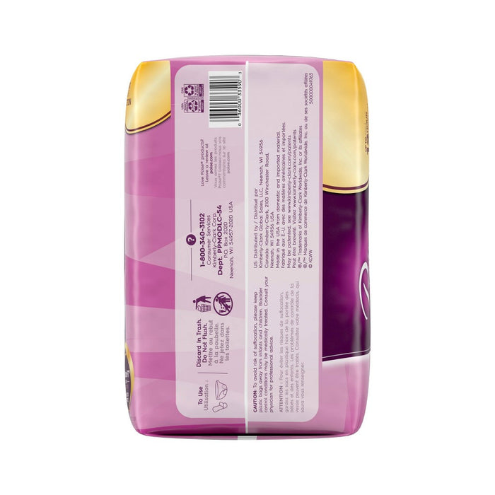 Poise Incontinence Pads -  Moderate Absorbency -  Long -  54ct