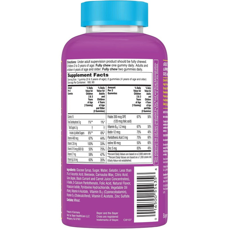 Flintstones Children's Complete Multivitamin Gummies - Cherry, Raspberry & Orange - 180ct