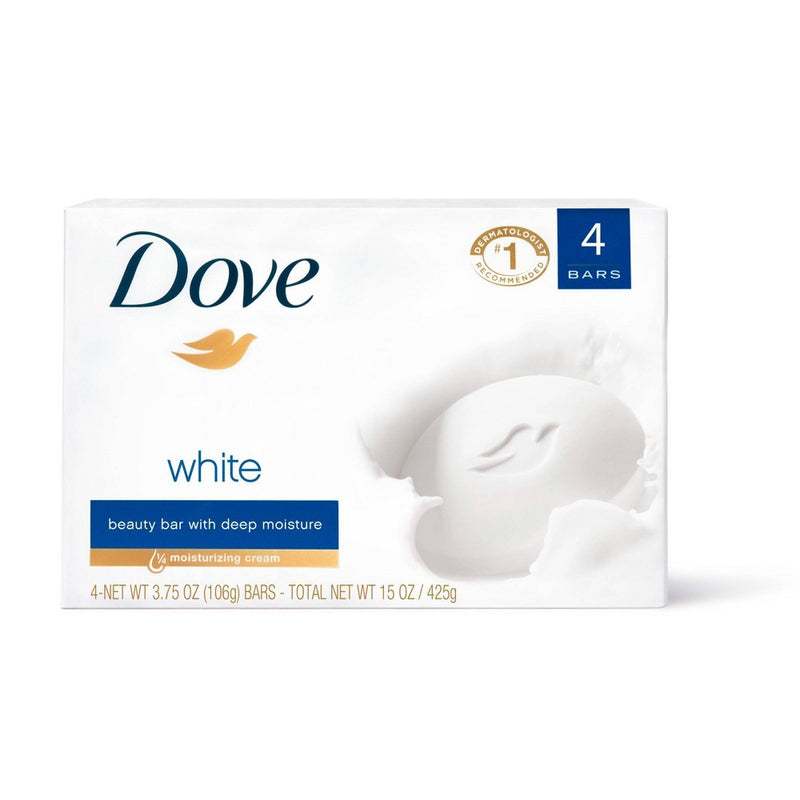 Dove White Deep Moisture Beauty Bar Soap - 4pk - 3.75oz each