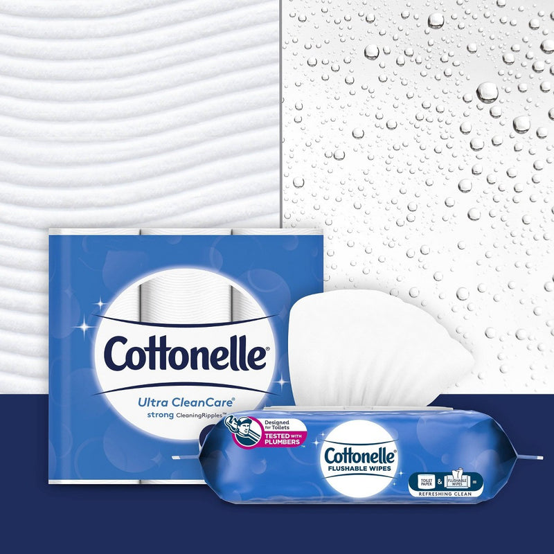 Cottonelle Flushable Wet Wipes Flip-Top Pack - single