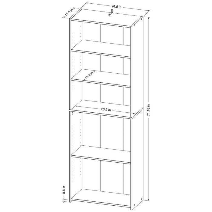 5 Shelf Bookcase Espresso Brown - Room Essentials (LOCAL PICKUP ONLY)