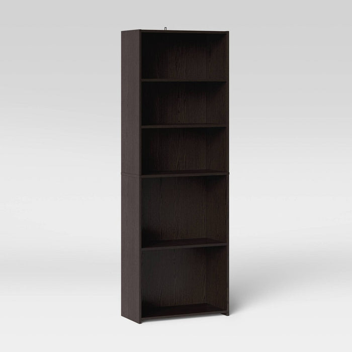 5 Shelf Bookcase Espresso Brown - Room Essentials (LOCAL PICKUP ONLY)