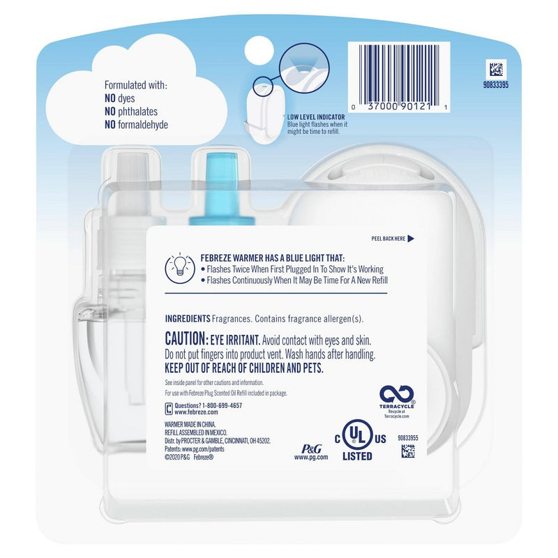 Febreze Plug Linen & Sky Starter Kit with Fade Defy Technology
