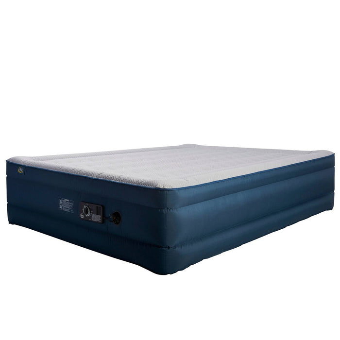 Serta 18" Raised TPU Queen Air Mattress with 4 Comfort Pump