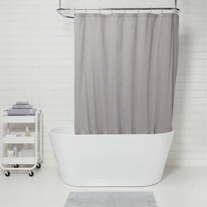 Waterproof Fabric Heavy Weight Shower Liner Gray - Made By Design