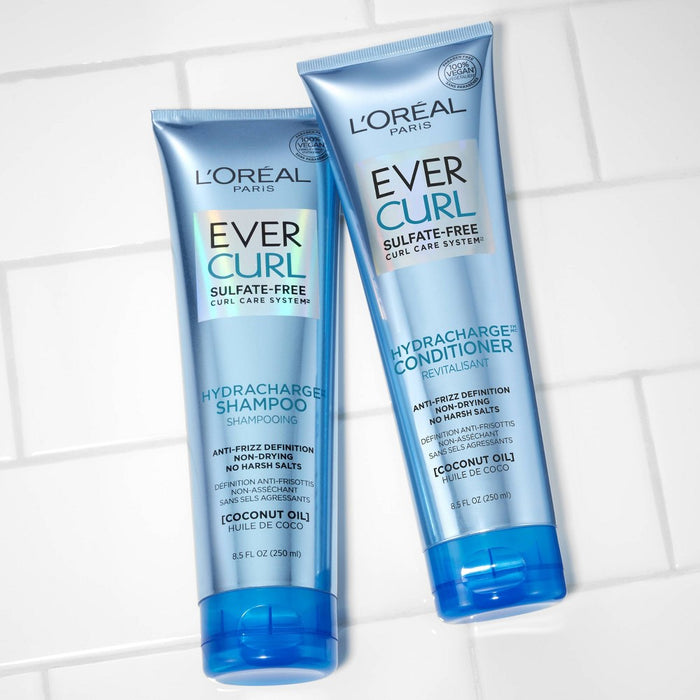 L'Oreal Paris Ever Curl Sulfate-Free Coconut Oil Hydracharge Shampoo - 8.5 fl oz
