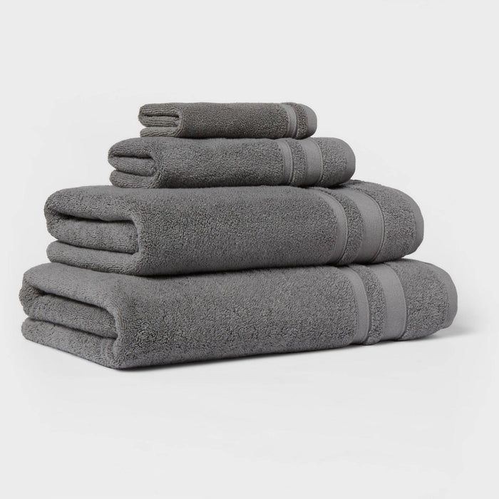 Performance Washcloth Dark Gray - Threshold