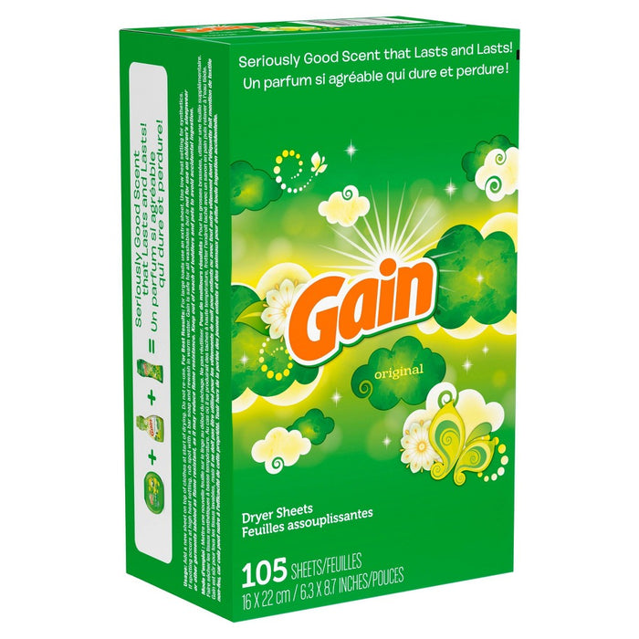 Gain Original Dryer Sheets - 105ct