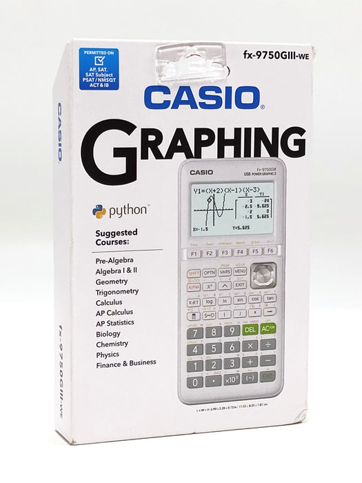 Casio fx-9750GIII White Graphing Calculator