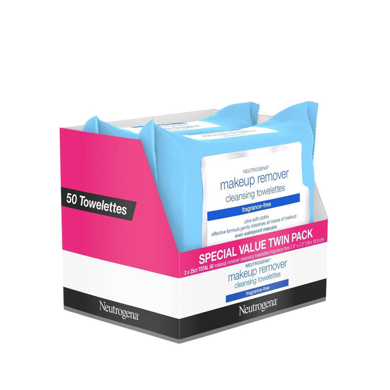 Neutrogena Oil Control Unscented Facial Cleansing Wipes - 50ct