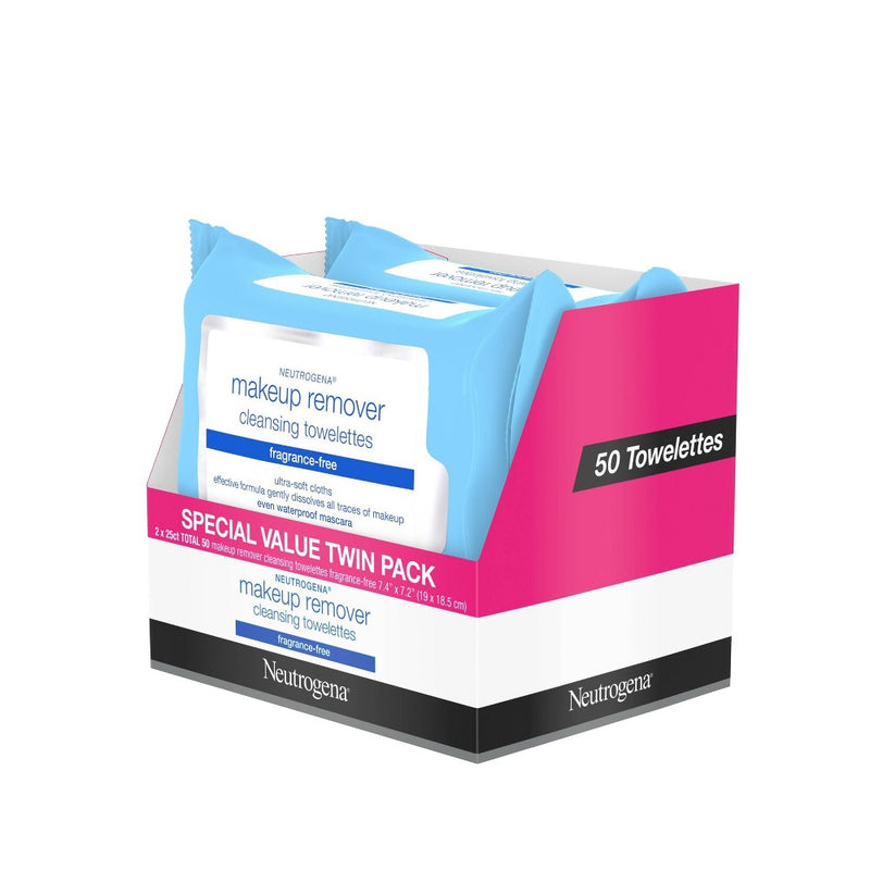 Neutrogena Oil Control Unscented Facial Cleansing Wipes - 50ct