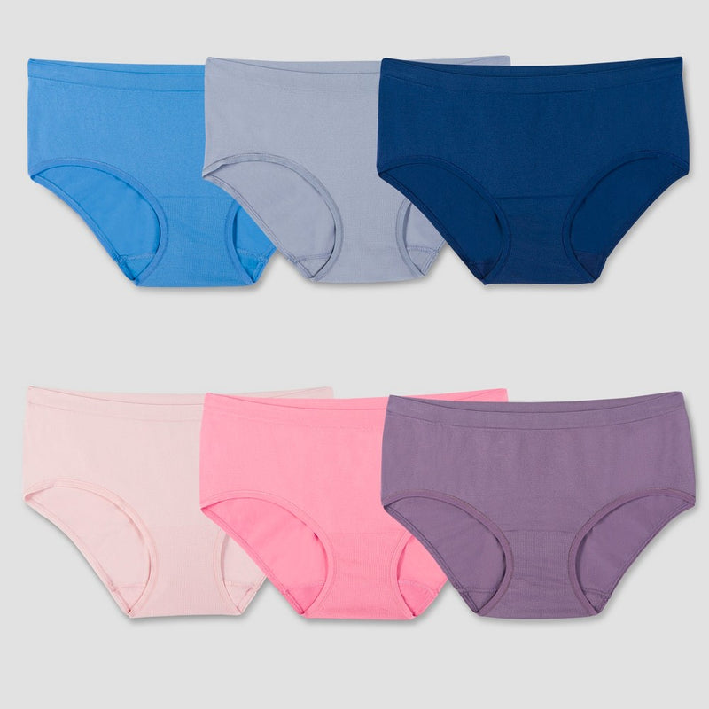 Fruit of the Loom Women's Seamless Hipster Underwear 6pk - Colors May Vary Size 7