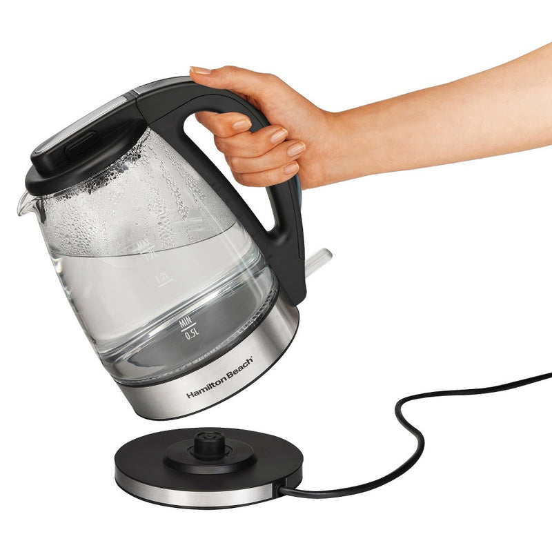 Hamilton Beach 1.7L Illuminated Glass Kettle - 40869