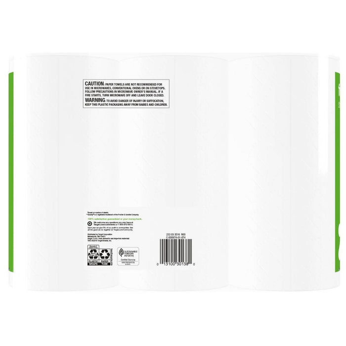 Full Sheet White Paper Towels - 6pk - up & up
