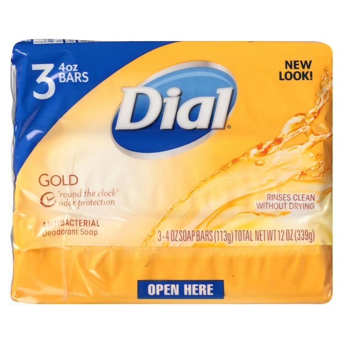 Dial Antibacterial Deodorant Gold Bar Soap - 3pk - 4oz each