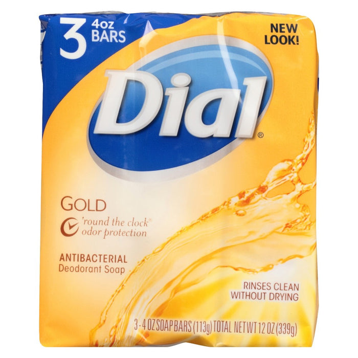 Dial Antibacterial Deodorant Gold Bar Soap - 3pk - 4oz each