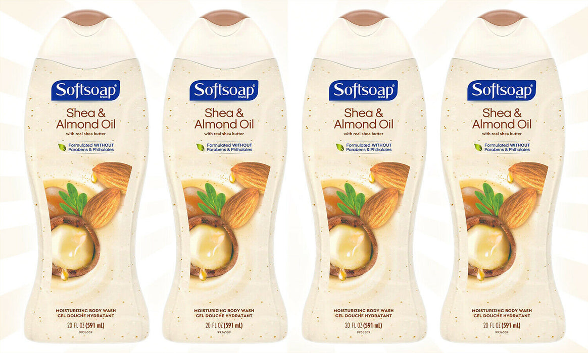 SINGLE Softsoap Moisturizing Body Wash Shea Butter and Almond Oil BIGGER SIZE 20 OZ