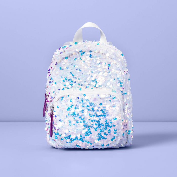Girls' Sequin Mini Backpack - More Than Magic White