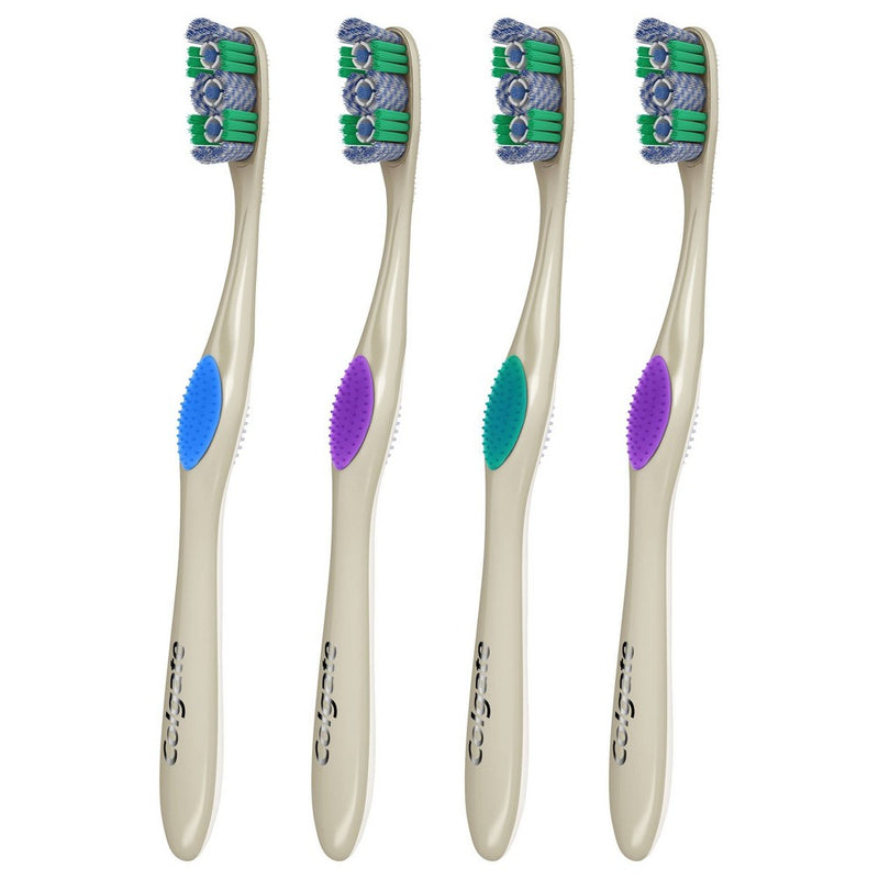 Colgate 360 Optic White Manual Whitening Toothbrushes - Soft Bristles - 4ct