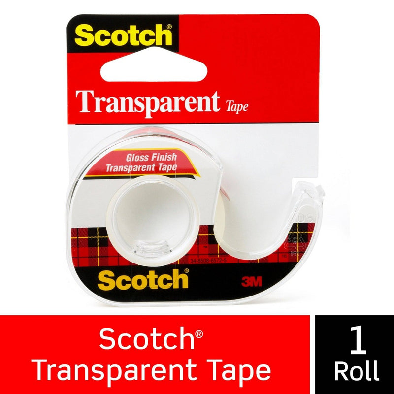 Scotch Transparent Tape Gloss Finish 1/2 in x 700 in