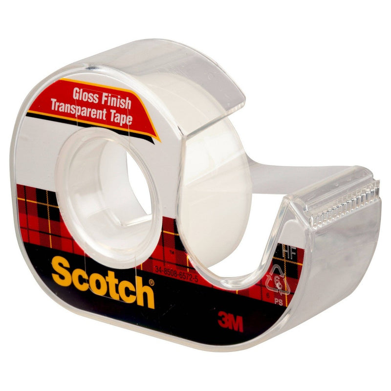 Scotch Transparent Tape Gloss Finish 1/2 in x 700 in