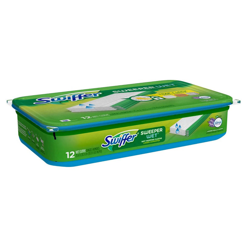 Swiffer Sweeper Wet Mopping Pad Multi Surface Refills for Floor Mop Lavender & Vanilla Comfort - 12ct