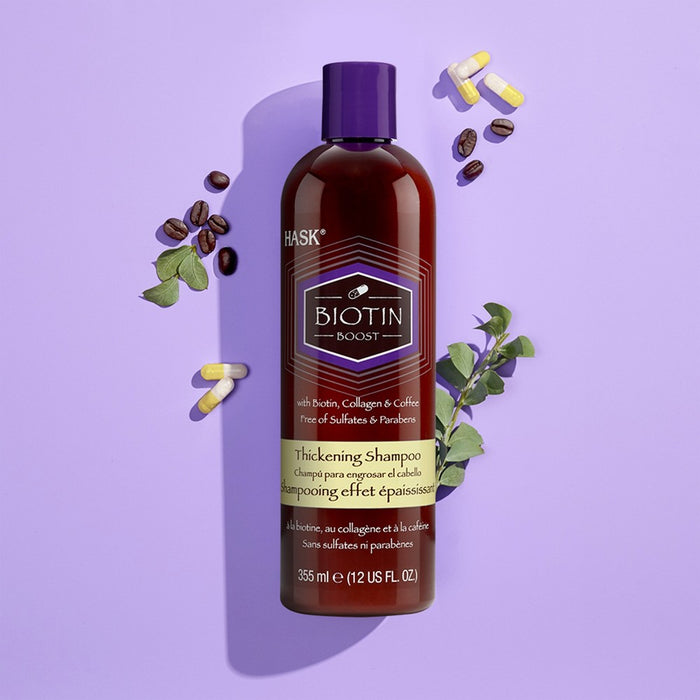 Hask Biotin Boost Thickening Shampoo with Biotin, Collagen and Coffee - 12 fl oz