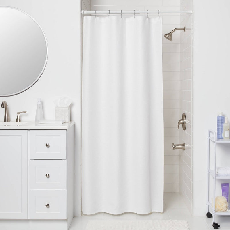 Tension Rod Stall White - Room Essentials (LOCAL PICKUP ONLY)