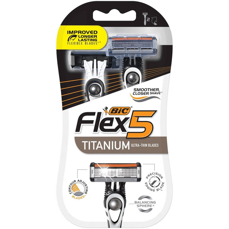 BIC Flex 5 Five Blade Disposable Razor - 2ct 2PACK