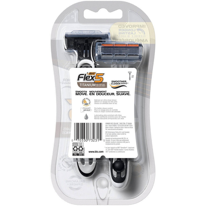 BIC Flex 5 Five Blade Disposable Razor - 2ct