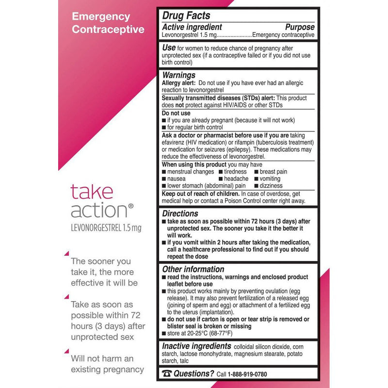 Take Action Emergency Contraceptive - EXPIRES 04/2028