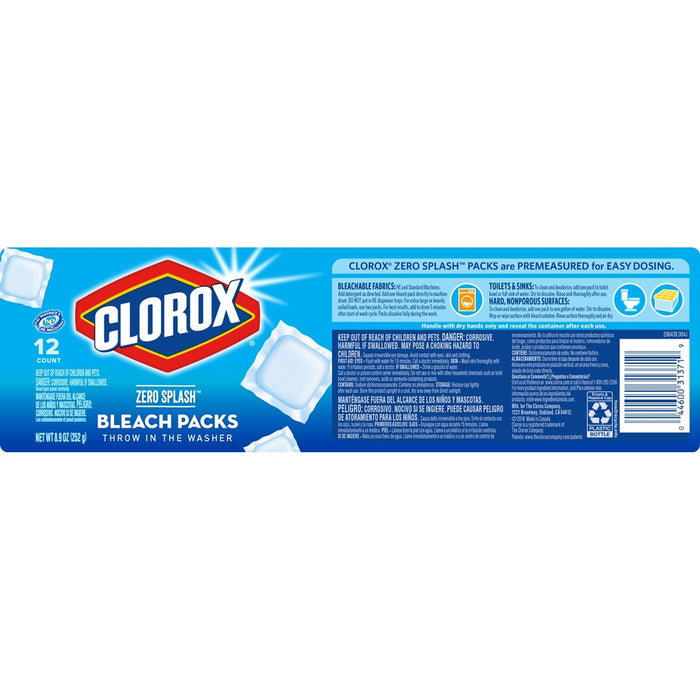 Clorox Zero Splash Bleach Packs - 12ct