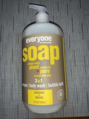 Everyone 3-in-1 Soap, Coconut and Lemon, 32 Fl Oz (Pack of 1)