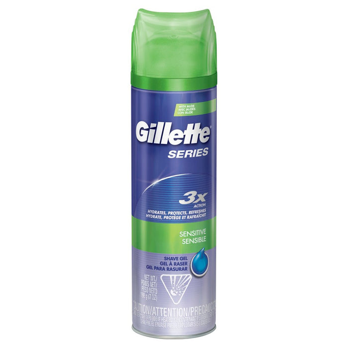 Gillette Series Men's Sensitive Shave Gel - 7oz