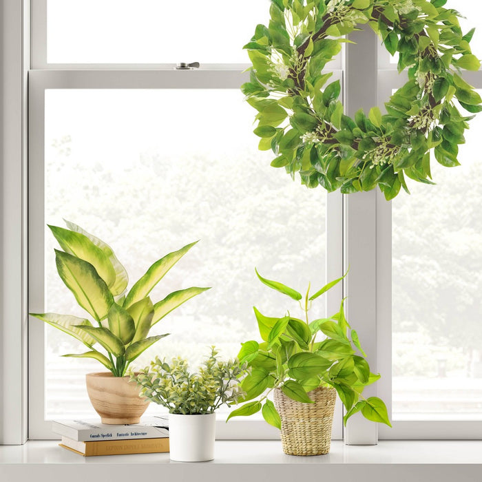 9" x 6" Artificial Boxwood Arrangement - Threshold