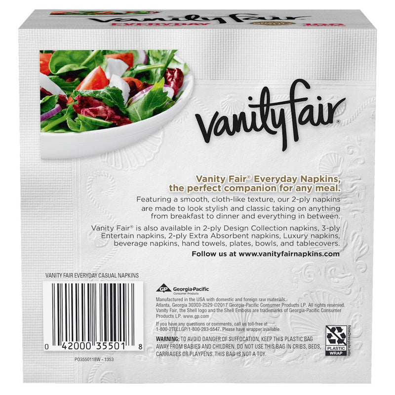Vanity Fair Everyday 2-Ply Paper Napkins - 150ct