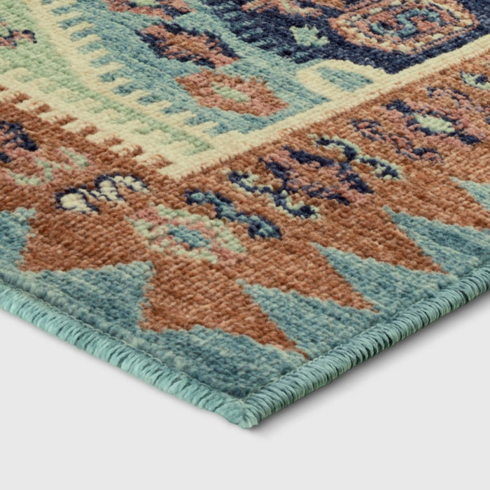 2'3"X7' Buttercup Diamond Vintage Persian Woven Runner Rug Blue - Opalhouse