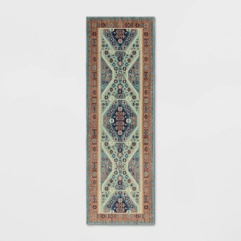 2'3"X7' Buttercup Diamond Vintage Persian Woven Runner Rug Blue - Opalhouse (LOCAL PICKUP ONLY)